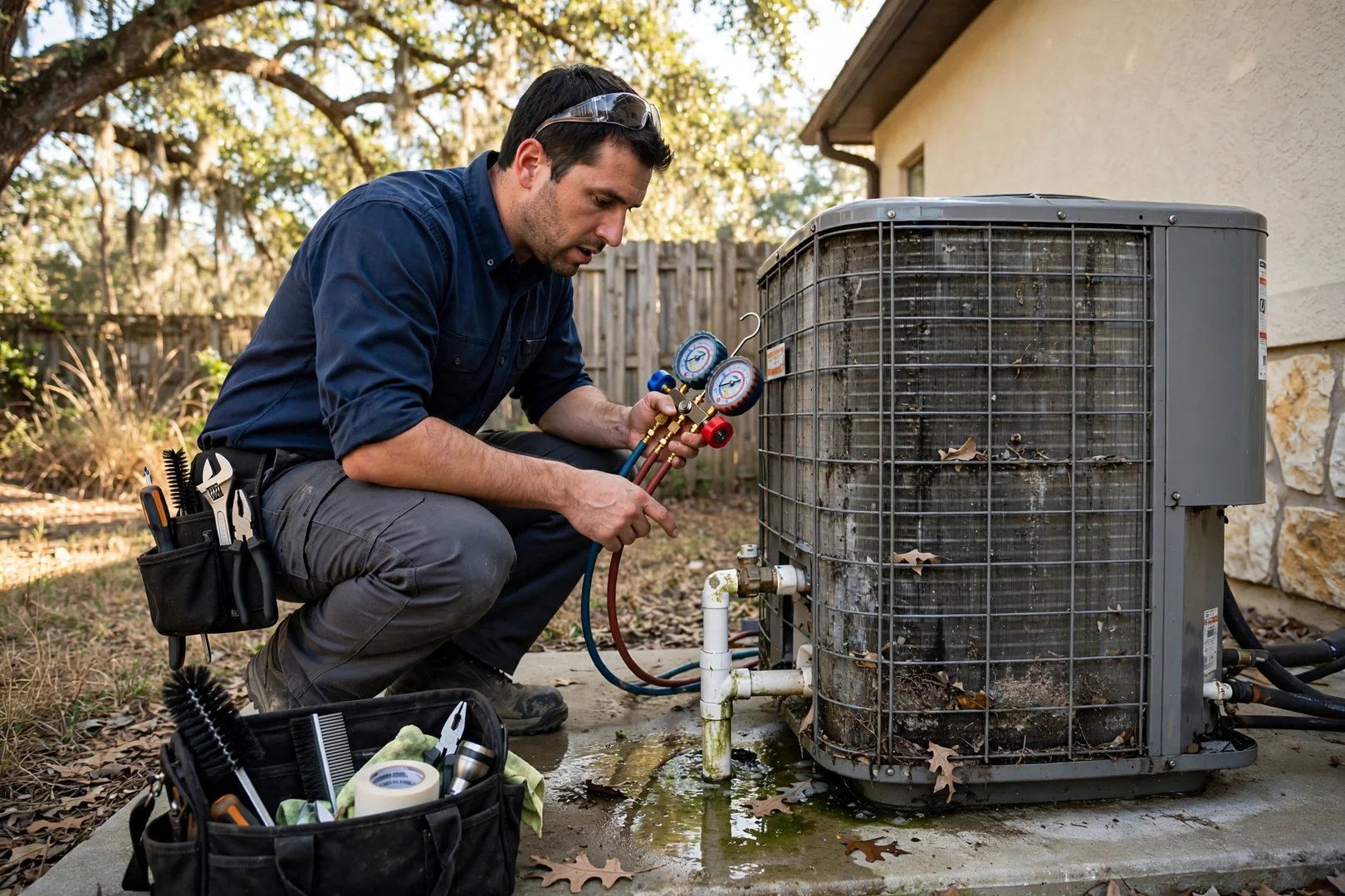 HVAC dispatcher scheduling an AC repair appointment for a Schertz homeowner